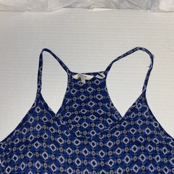 FAT FACE BRAND..BLUE TANK TOP WITH RACER BACK STYLE GREY AND BLACK DESIGN SM/MED - Picture 3 of 6